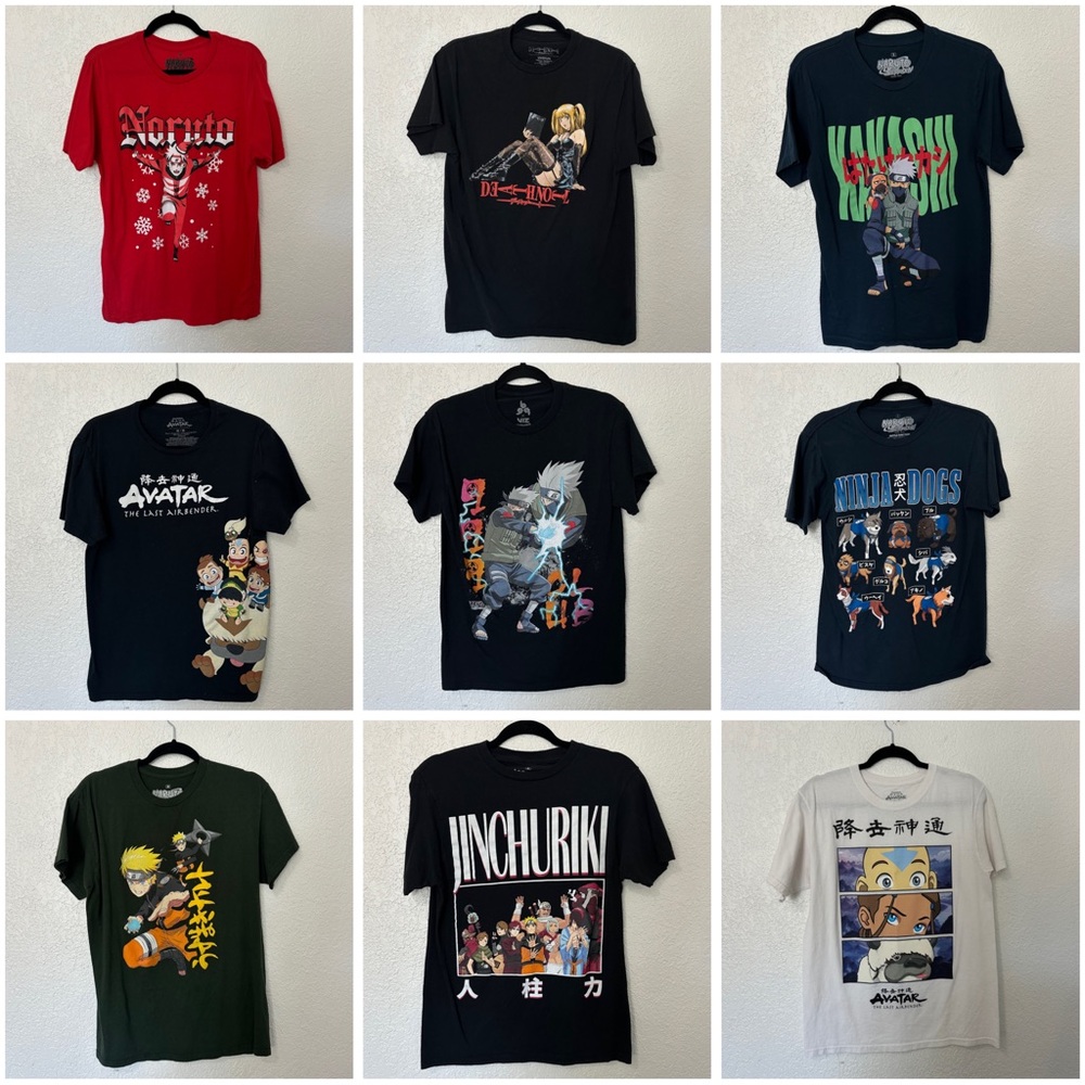 Anime unisex shirt bundle/set